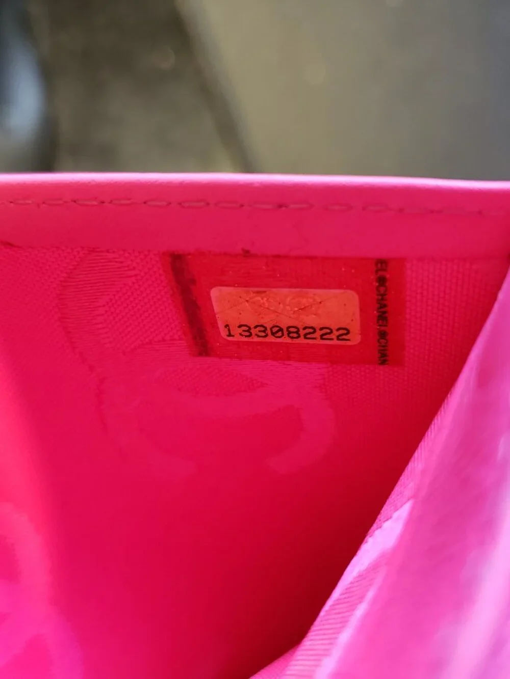 Chanel Cambon Black Leather Wallet/ Pink Interior w/authenticity card